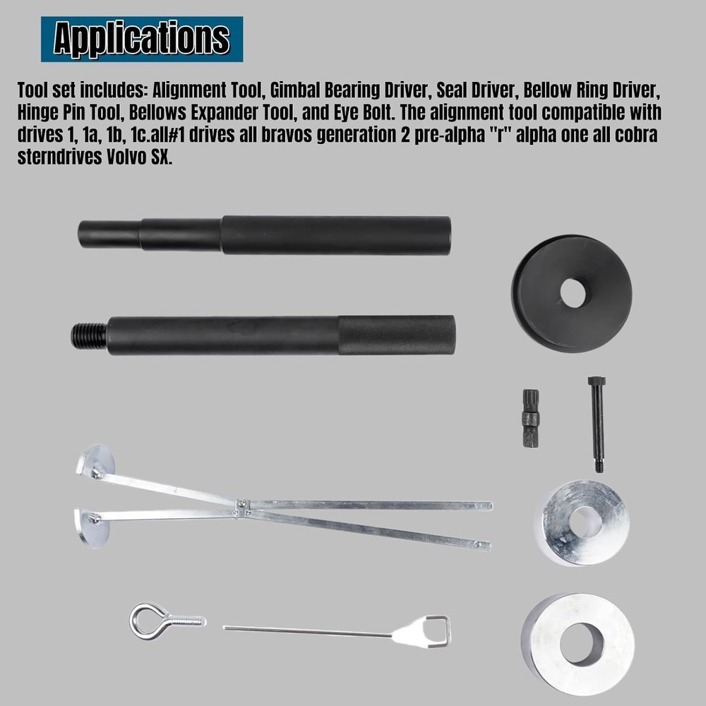 Alignment Bearing Puller Seal Bellow Expander Tools Replacement for Mercruise...