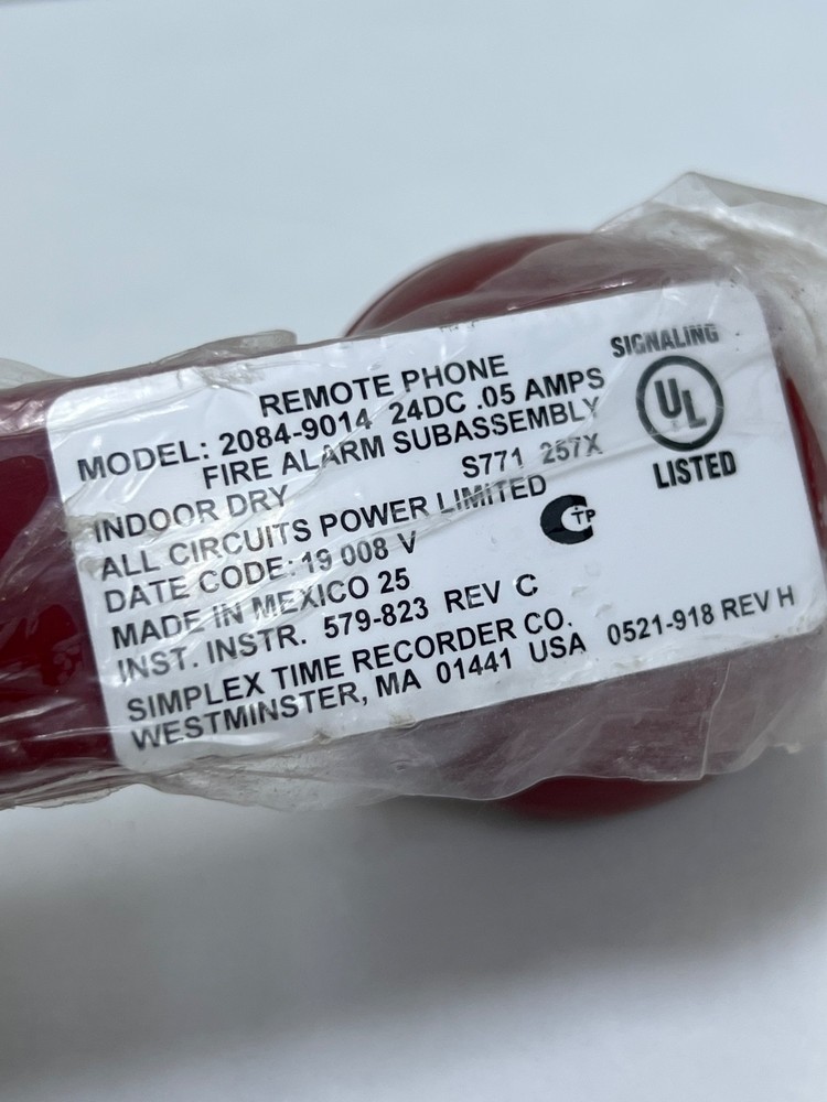 Simplex 2084-9014 Telephone Red