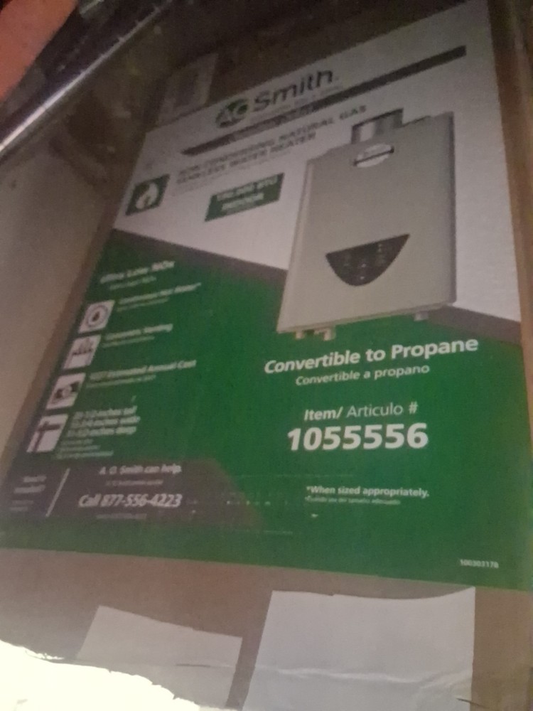 A. O. Smith 190,000-BTUh Gas Powered Tankless Water Heater (GT15-310U-O)