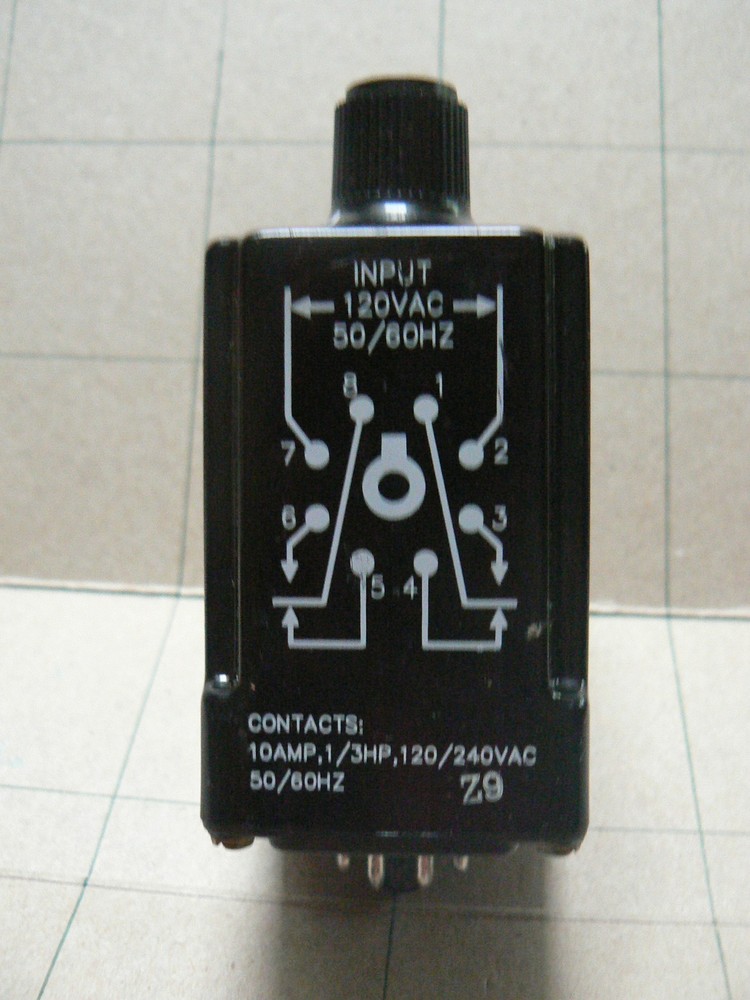 PAC 2P09209, Timer Relay, Range: .5 -15 Sec. Timer. 8-pin . USED. (P)