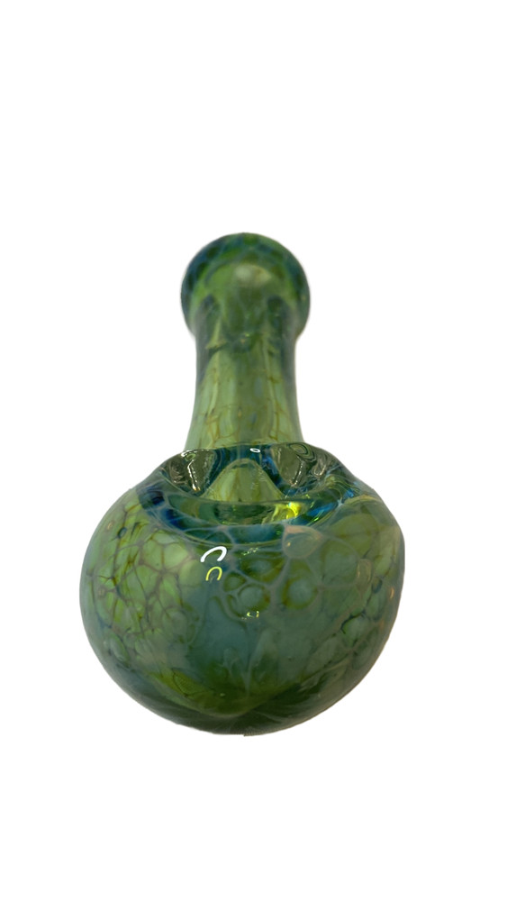 Fancy Work Spoon Pipe | Iguana Green | 3.75 - 4"