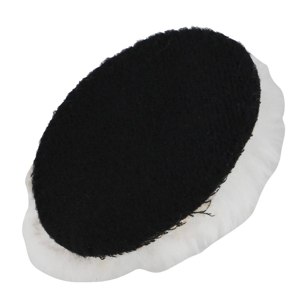 10x Wool Polishing Pads 3inch Lambskin Hook Loop Buffing Car Buffing Pad