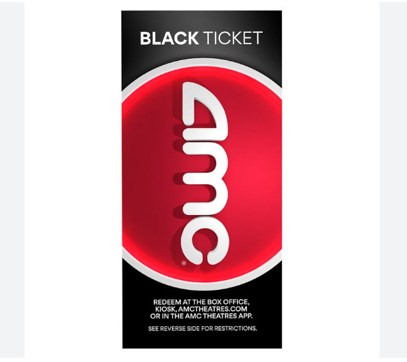 1 AMC BLACK TICKET  CERTIFICATE