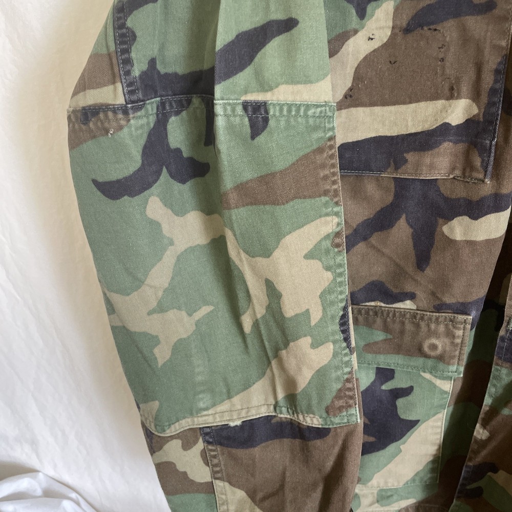 BDU Shirt/Coat Medium Regular Ripstop Woodland Camo Original USGI Button Pockets