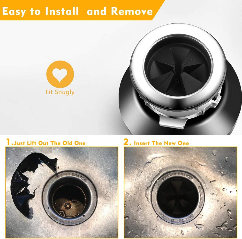 Disposal Splash Guard Garbage Stopper for Insinkerator Black Rubber