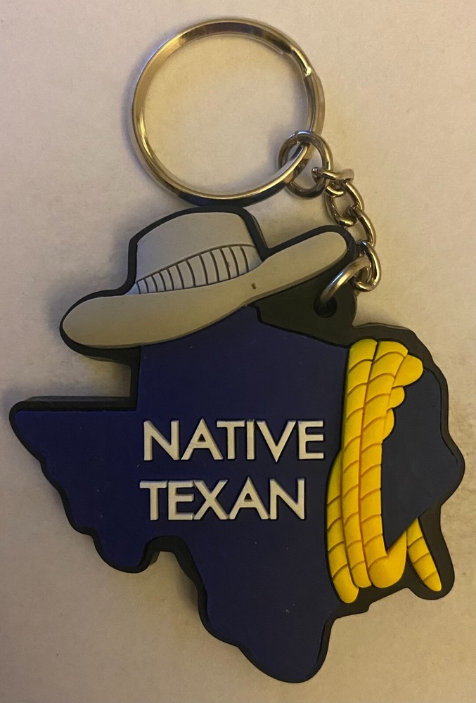 Texan Cowboy Rubber Keychains 12 Pack