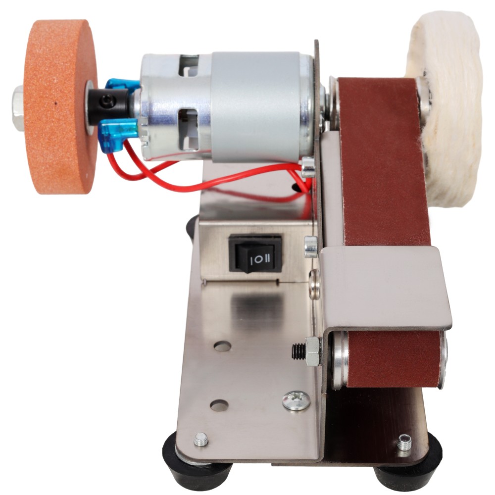 Adjustable 7-Speed Mini Belt Sander for Knife Making & Sharpening Kit