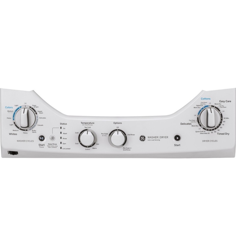 GE Unitized Spacemaker GUD24ESSMWW 24" White Electric Laundry Center NOB #158366