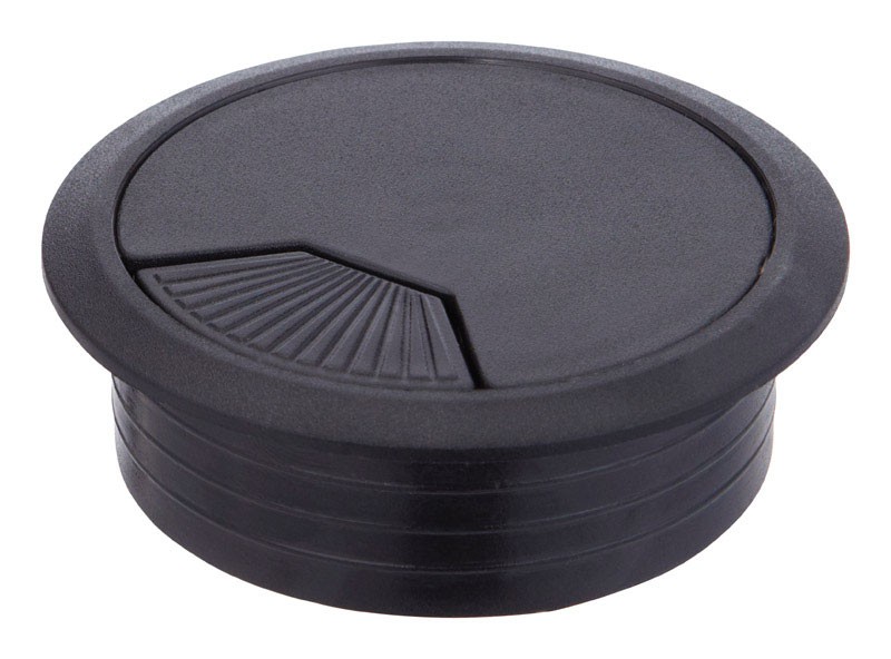 Jandorf 61610 Black ABS Plastic 2-3/8 in. Cutout Hole Computer Grommet