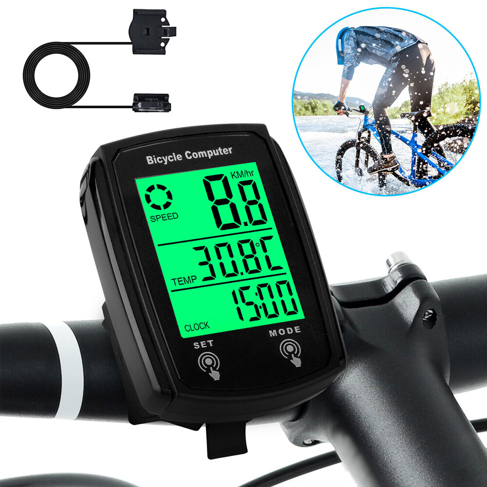 2pcs Bicycle Speedometer Cycle Digital Odometer Computer Waterproof LCD Wireless