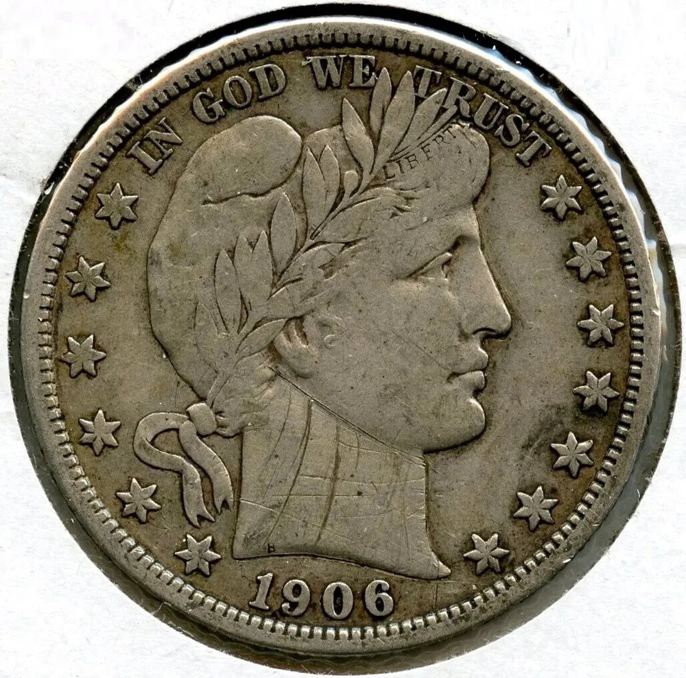 1906-D Barber Silver Half Dollar - Denver Mint - BQ69