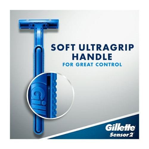 Gillette Sensor2 Men's Disposable Razors, 2 Count