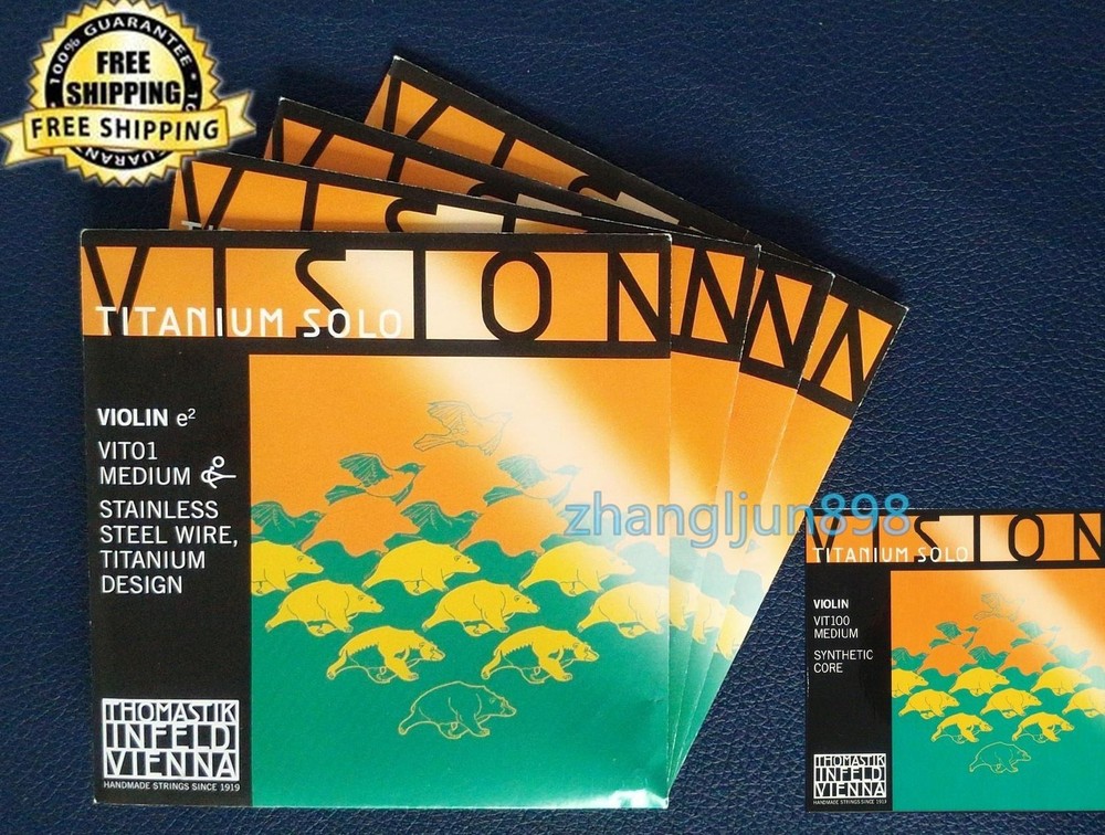 Thomastik Vision Titanium Solo VIT100 Size 4/4 Violin Strings 4/4 Medium Austria