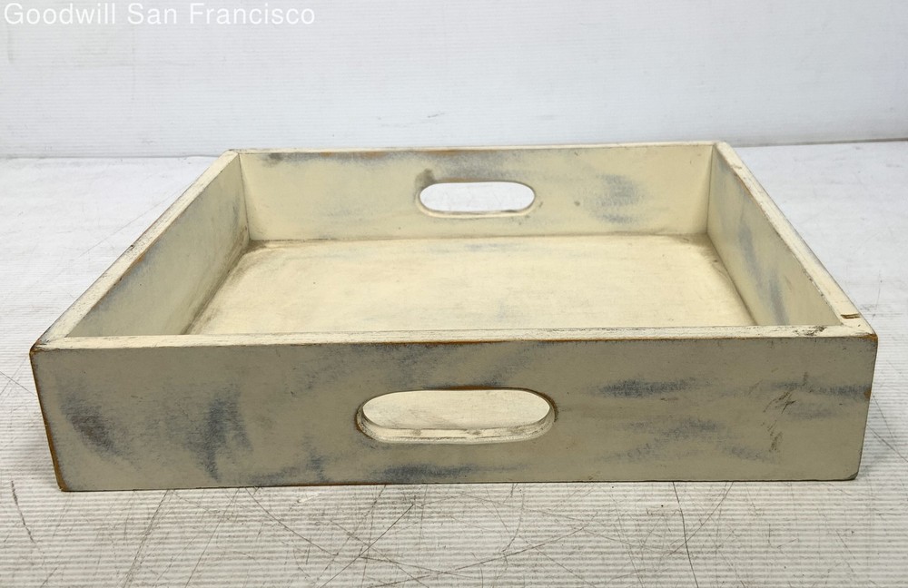 Vintage ELEVATIONS Distressed Wood Storage Drawer Pull Handle Retro Shabby Chic