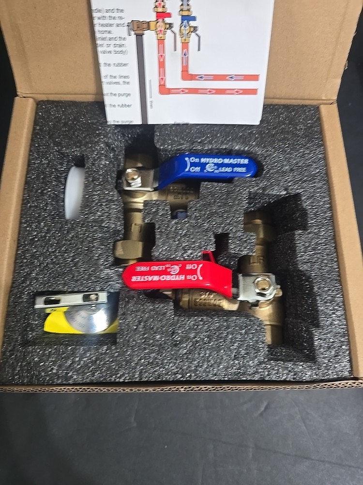 HYDRO MASTER Tankless Water Heater Service Valve Kit with Pressure Relief Valve