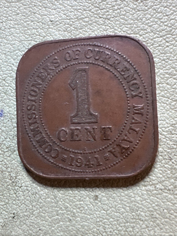 1941 Malaya Cent KM 2 George VI
