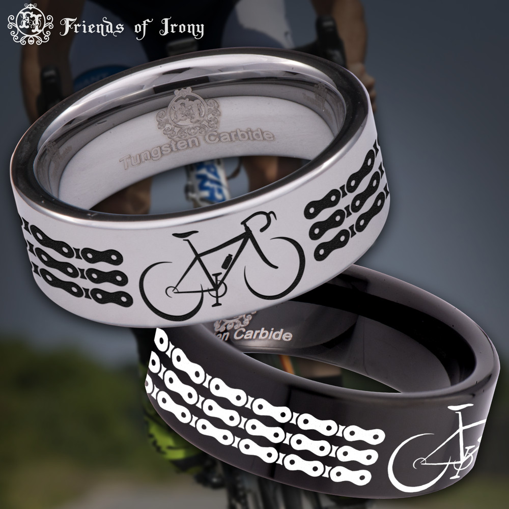 Bike Tungsten Carbide Ring