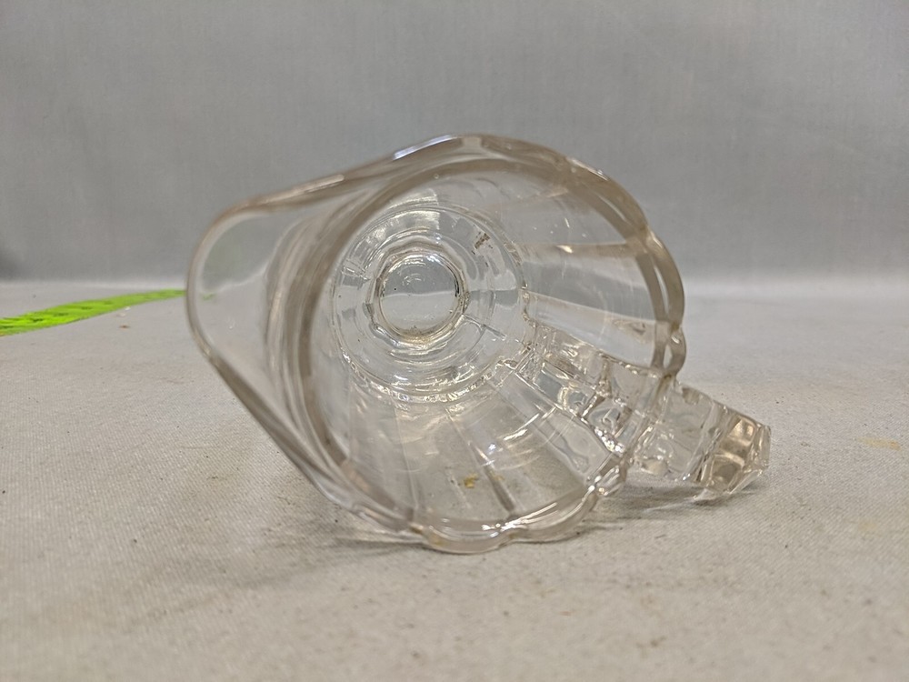 Vintage Clear Glass Ice Lip 6" Pitcher