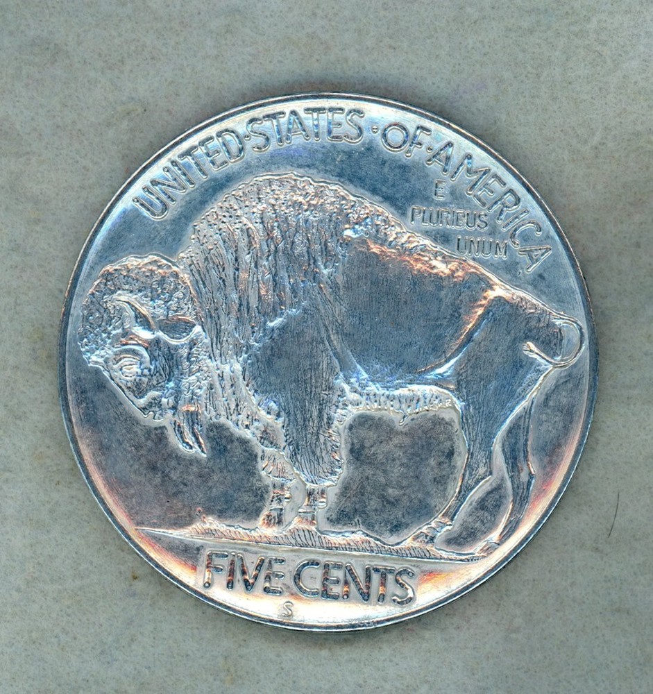 1913 S TYPE 2 BUFFALO NICKEL DESIGN TOKEN ~ 3" DIAMETER