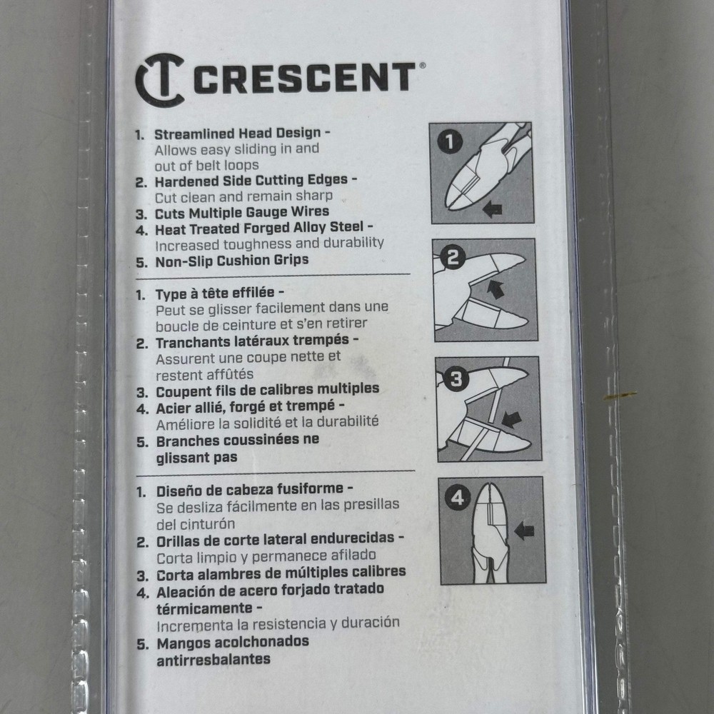 CRESCENT 9" Lineman's Compound Action Dual Material Pliers Red