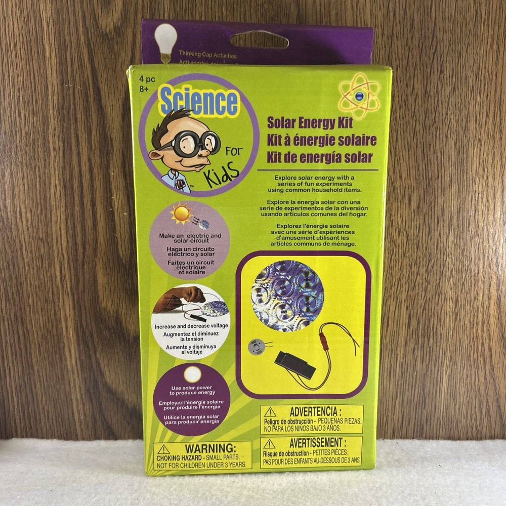 Science For Kids Mega Science Box. Solar Energy Kit. 4 pack  READ.