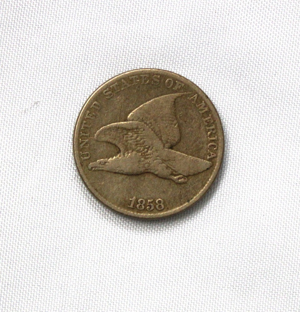 1858 Large Letter  Flying Eagle Cent Fine Condition !!