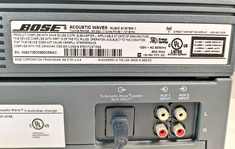 Bose Acoustic Wave Music System and 5-CD Multi Disc Changer II - Graphite Grey