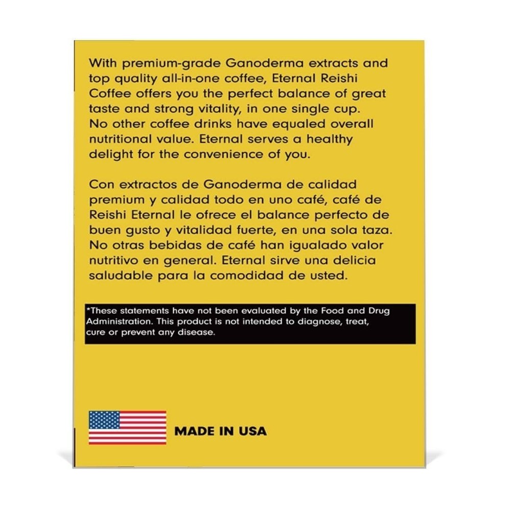 CAFÉ GANODERMA (REISHI) 4 in 1 Coffee - 3 PACK 15 Count (Pack of 3)