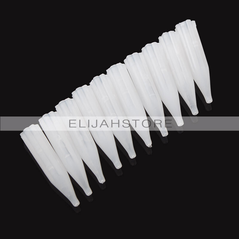 100pcs Sterilized Permanent Makeup Eyebrows Tattoo Needles Tips Supplies Plastic