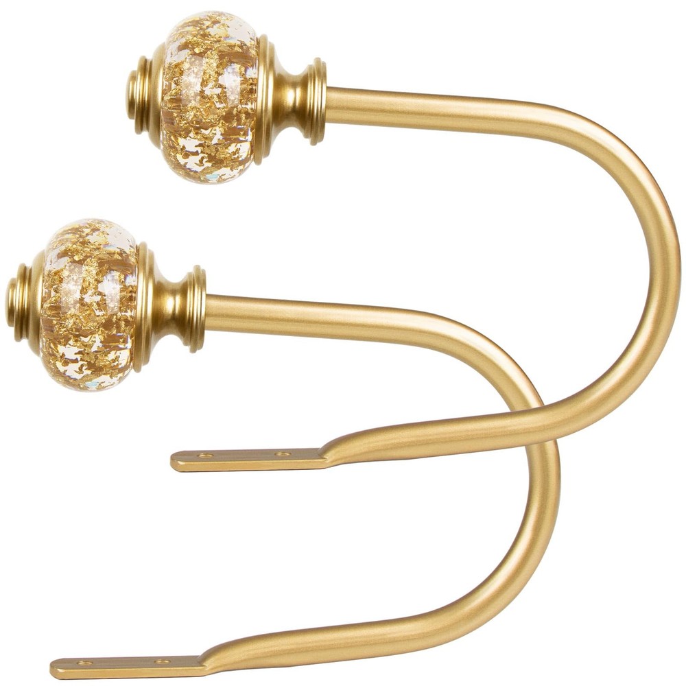 2 Pack Gold Curtain Holdbacks, Decorative Drapery Tiebacks (2 Pack/1 Pair), C...