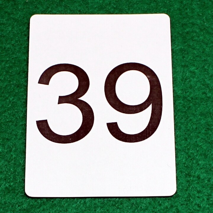 Number 39, Bicycle Printed Gaff Card, Blue