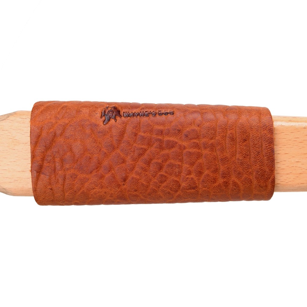 Brown Leather Garden Pick Axe Handle Guard Collar Camping Axe Protector Covers