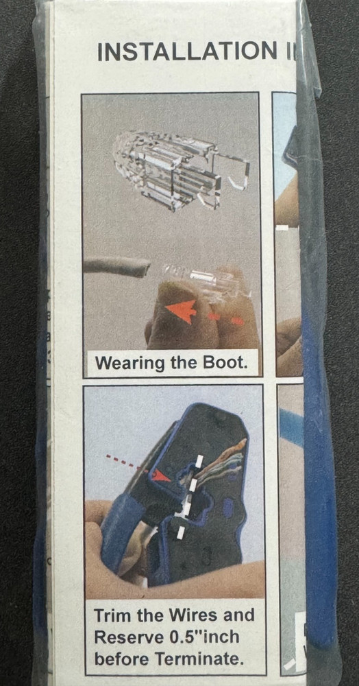 NBG LAN Multi-Function Pass-Thru RJ45 Crimp Tool Cable Cutter & Stripper