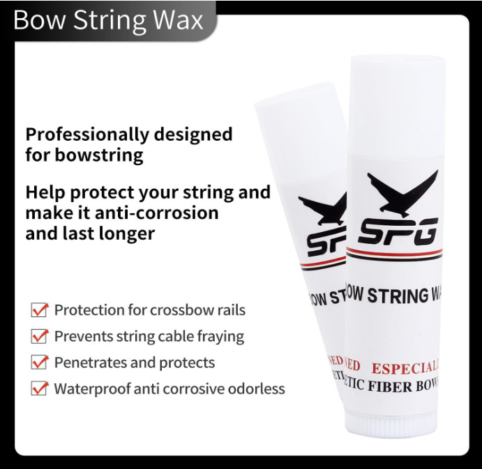 Archery 6Pcs Bow String Wax, Protective Bowstring Waterproof Rail Lube for Cross