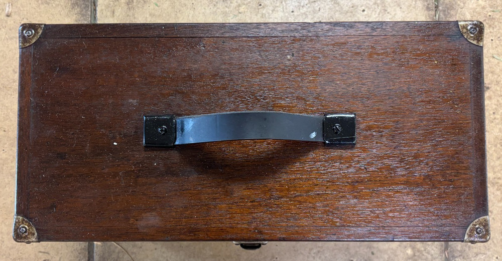 Antique Mahogany Engineers Toolbox/Cabinet - no key.