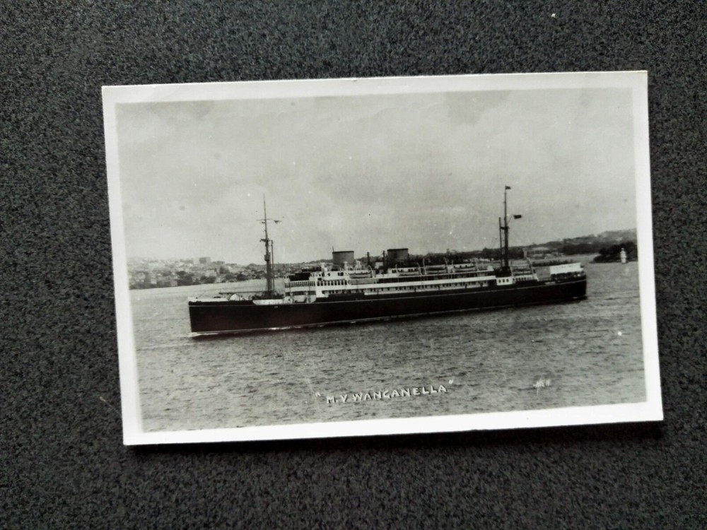 MV WANGANELLA POSTCARD REAL PHOTO SHIP