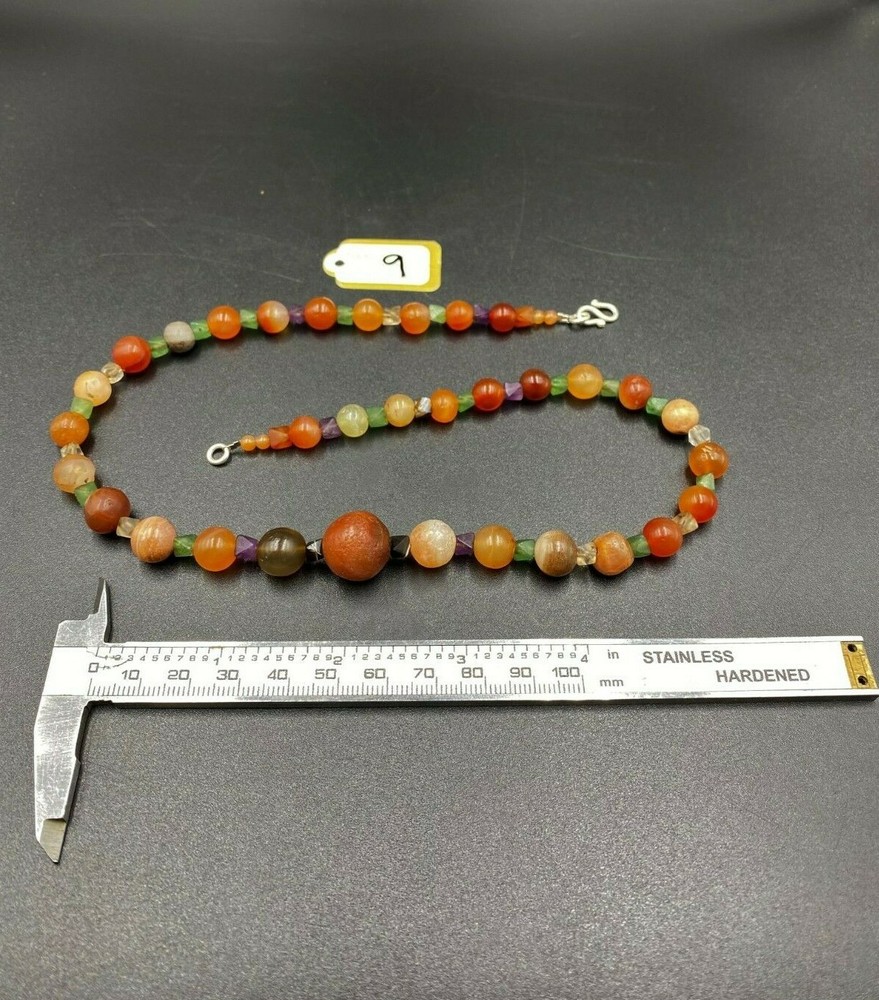 Old Ancient Antique Indo Greco Bactrian Old Beads Necklace