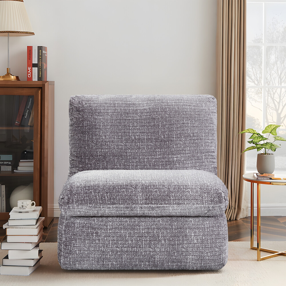 Liyasi Full Compression Sofa Chair, Ergonomic Design, Stable Construction, Grey