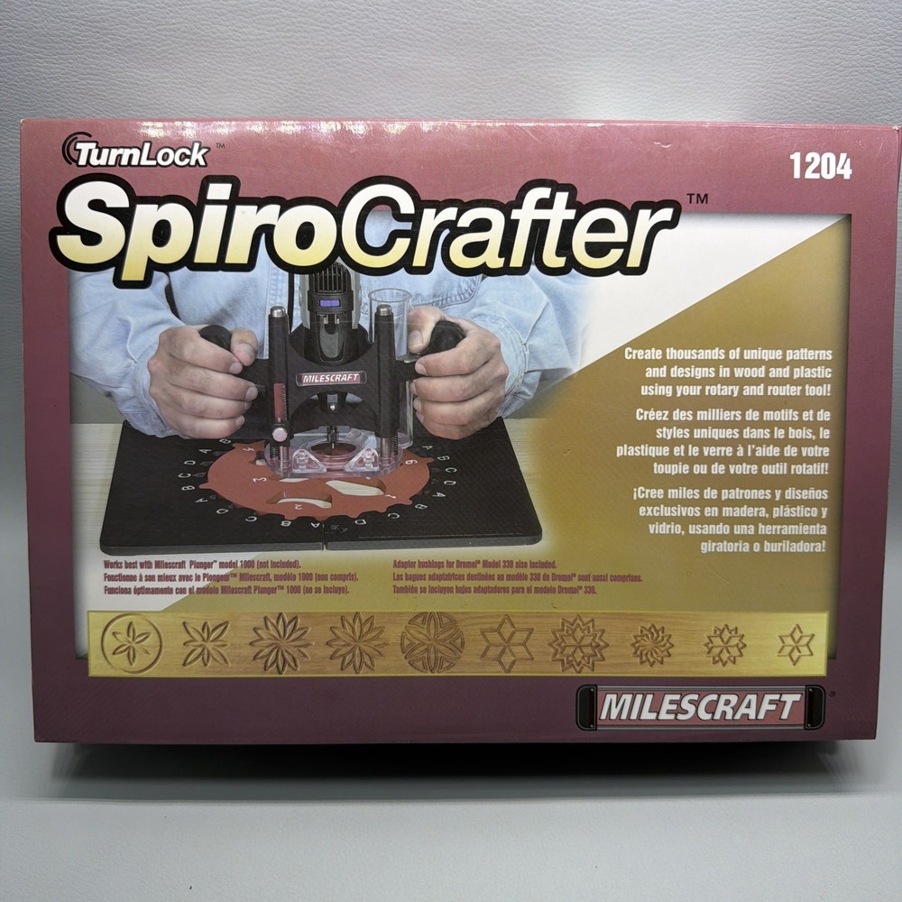 Milescraft SpiroCrafter TurnLock 1204 Create Patterns Stencils Wood Plastic