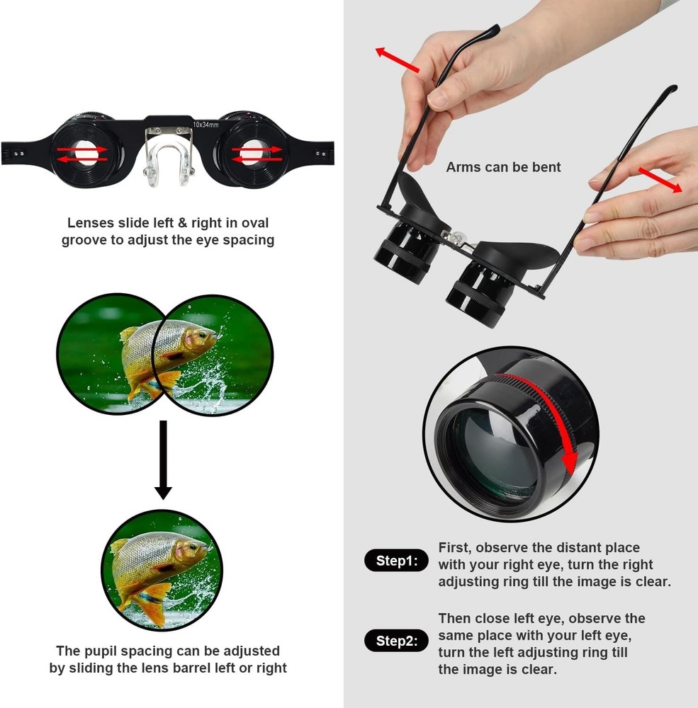 Hands-Free Binoculars HD Lightweight Focus