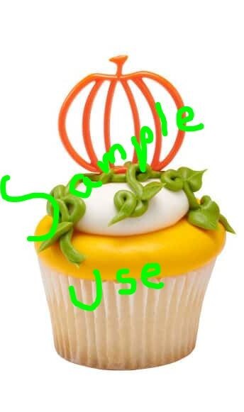 Cake Decor Etc. Cutout Pumpkin DecoPics® - pkg. 12 - Details Below