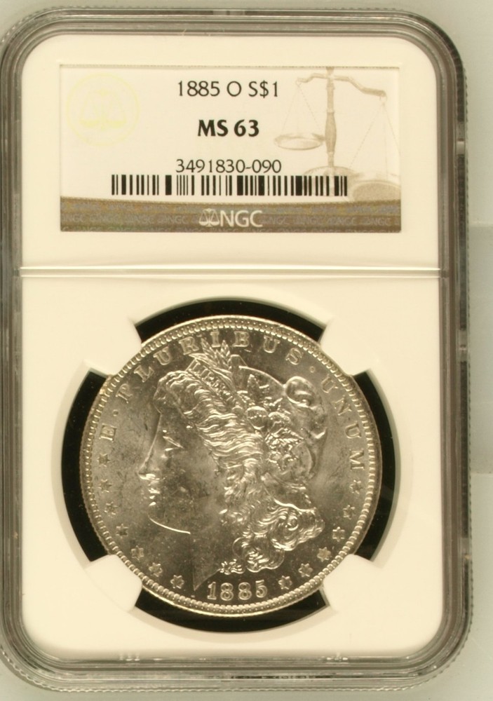1885 O Morgan Silver Dollar NGC MS-63