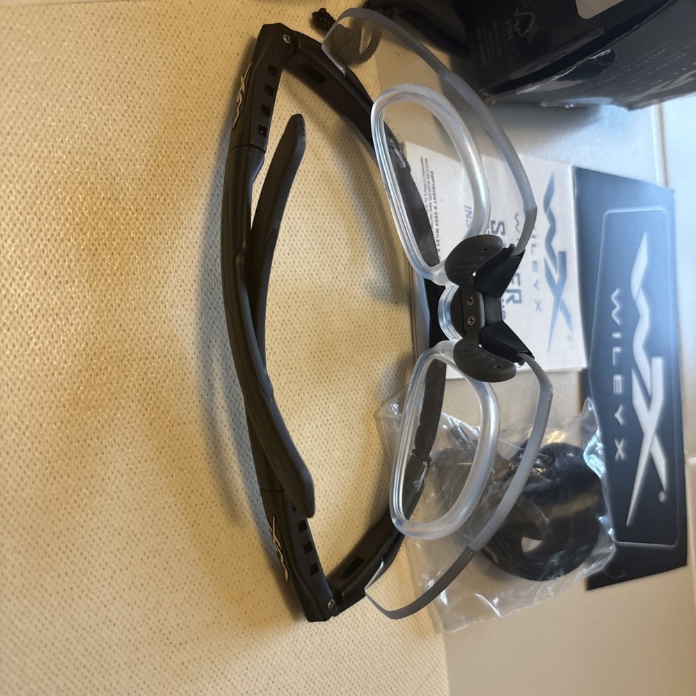 Wiley X Saber Advanced Clear Matte Black Frame With Rx Insert