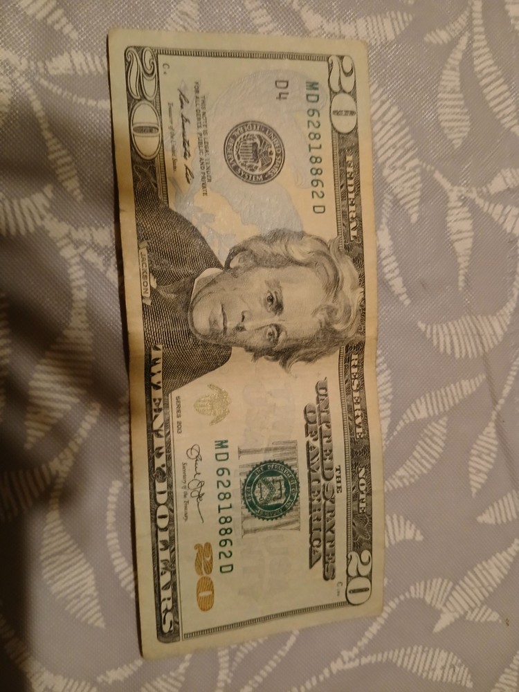 $20.00 NOTE ERROR Misprint On Back