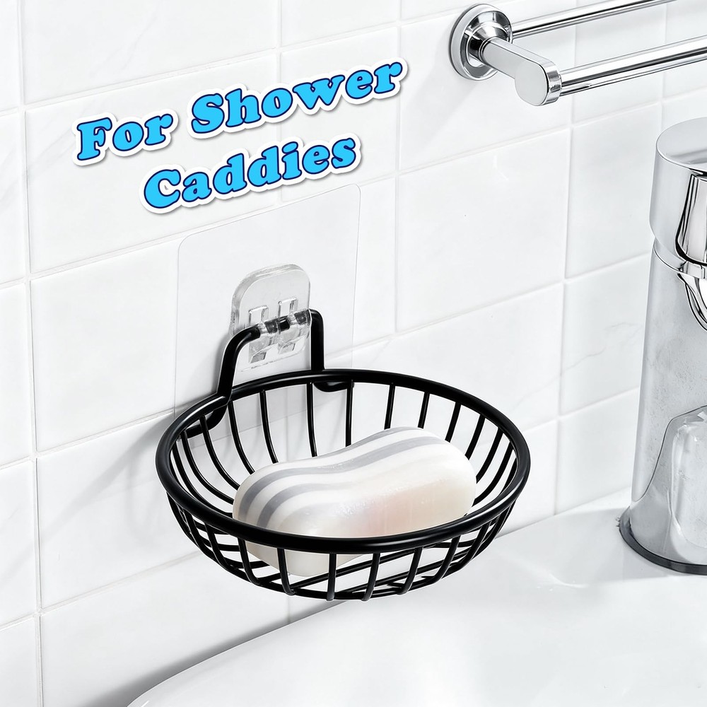 6 Pack Shower Caddy Adhesive Replacement, Extra Thick Bath Toy Storage Replac...