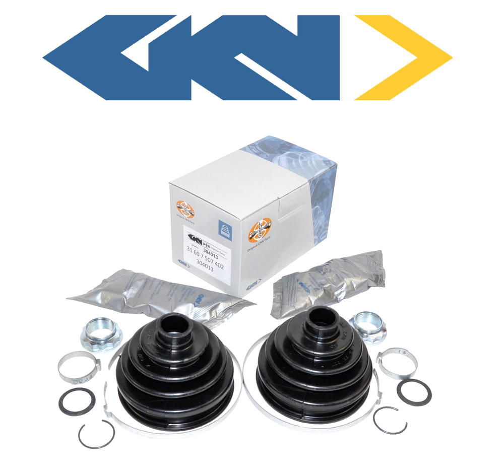 OEM Front Axle Outer CV Joint Boot Kit 2pc GKN Loebro for BMW E46 325xi 330xi X5