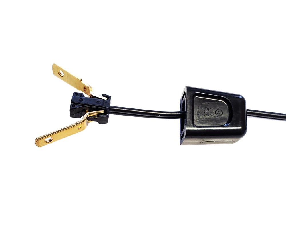 BLACK Quick-connect Plug Polarized for SPT-2 wire LAMP PART
