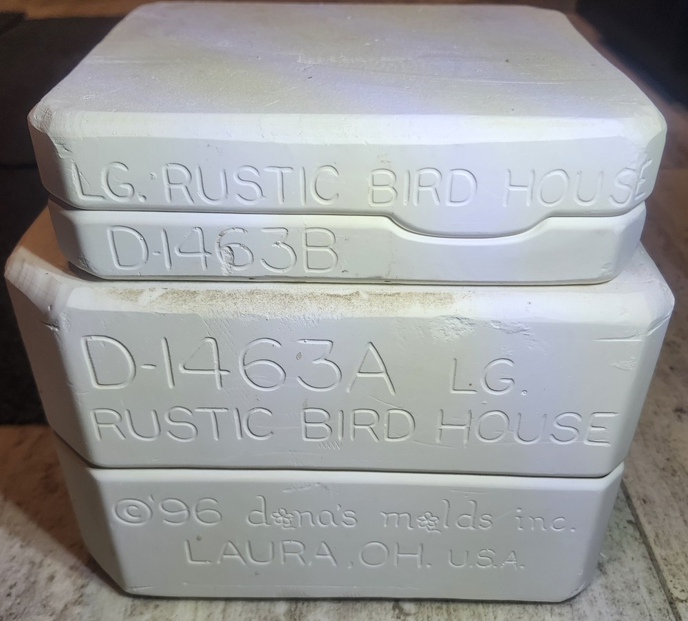 Dona's Ceramic Slip Casting Mold *Large Rustic Bird House* D 1463 A&B