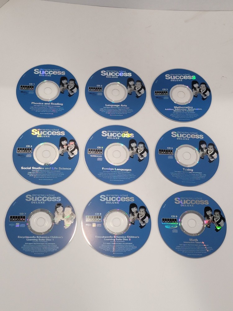 Elementary School Success Deluxe 2006 9 CD Learning Set - Loose Discs