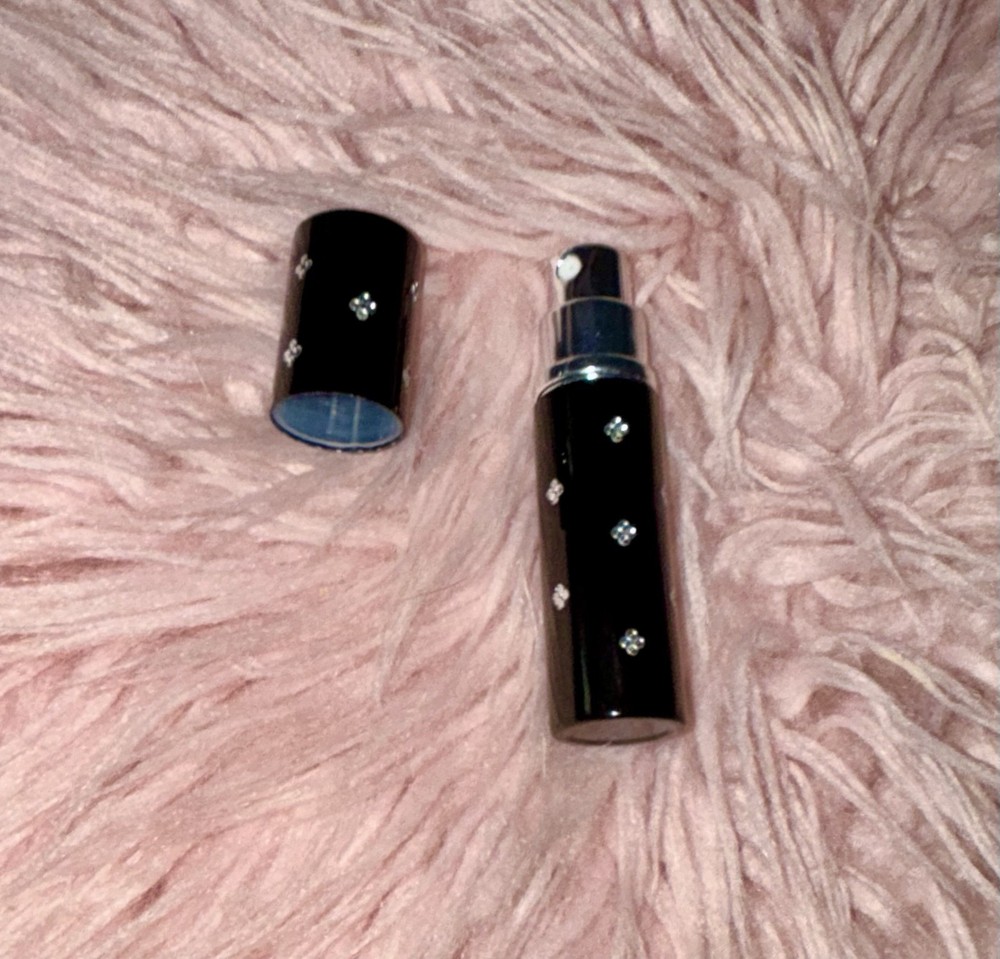 NEW Mini Travel Refillable Black Crystal Perfume Atomizer 5mL